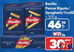 BARİLLA PENNE RİGATE/ SPAGHETTİ/FUSİLLİ MAKARNA 500 G fiyat ve kampanya bilgisi